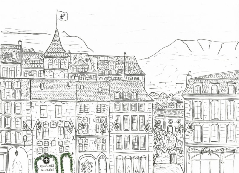 Galerie Renaissance, Artwork by Martin La Roche - Special Commission 2024, drawing