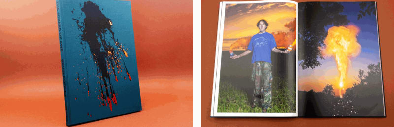 Two photos inside Kevin Cooley's collection of photographs, Wizard of Awe. The West Coast launch of the book was postponed...