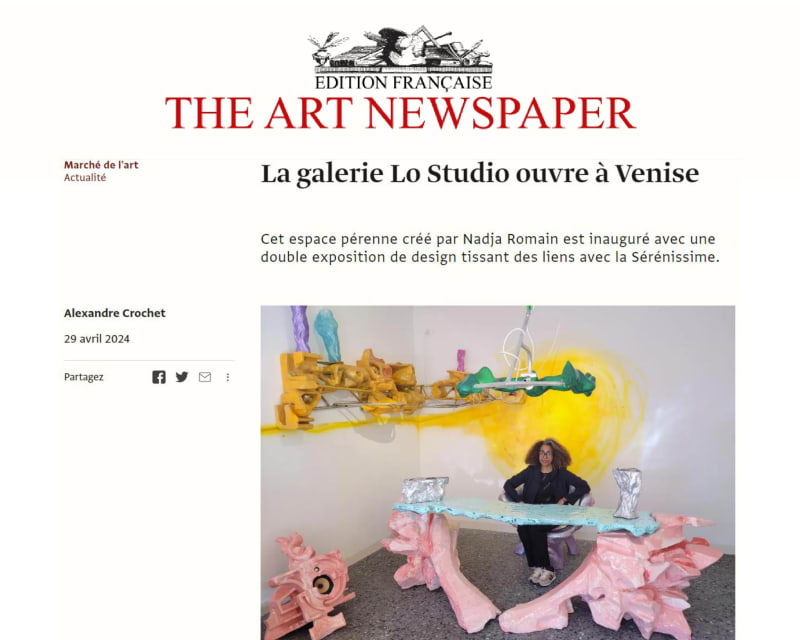 Nadja Romain dans l'exposition du duo de Bloko 748, à la galerie Lo Studio, à Venise.