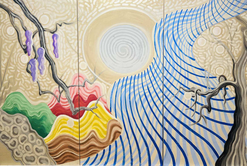 Kazumi Yoshida Paysage Kyoto, 2023 Acrylic on Canvas 72 x 108"