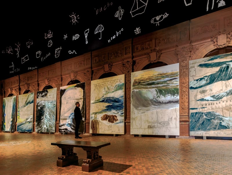 Installation image, Enrique Martínez Celaya The Word-Shimmering Sea: Diego Veláquez, The Hispanic Society Museum & Library, New York, 2024. Image courtesy of the artist's studio.