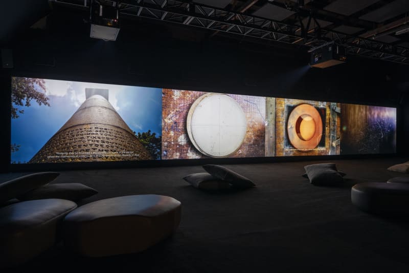 Installation view, One Hundred Thousand Suns, 4-channel film, 25 minutes