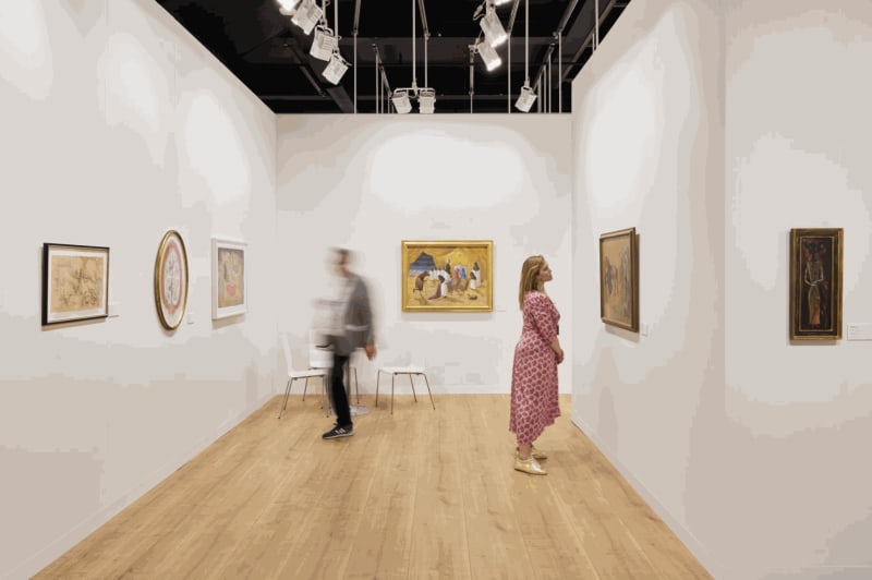 Installation view of Gallery Wendi Norris’s booth at Art Basel in Basel 2024.