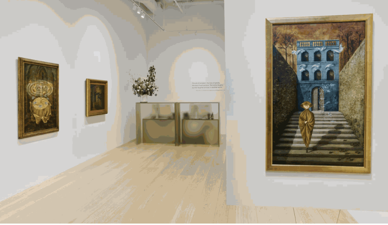 Installation view of ‘Remedios Varo: Encuentros’, Gallery Wendi Norris, San Francisco, 2023. Photograph by Glen Cheriton.