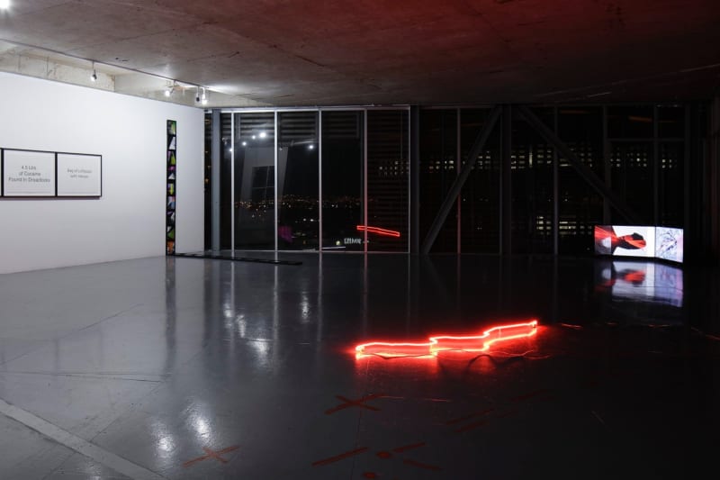 Julio César Morales, Broken Line, 2018, neon, Arizona State University Art Museum, Tempe, AZ