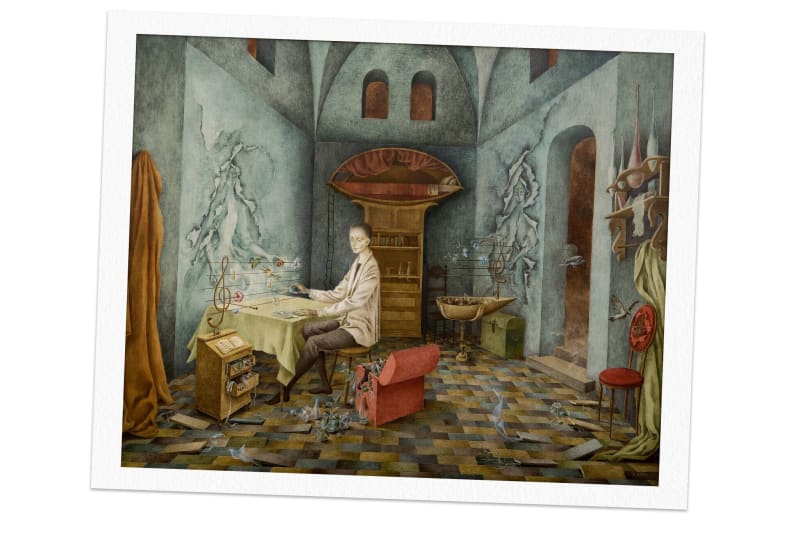 “Armonía (Autorretrato Sugerente)”/“Harmony (Suggestive Self-Portrait)” 1956.Credit...Remedios Varo, Artists Rights Society (ARS), New York/VEGAP, Madrid, New York; Sotheby’s, via Associated Press