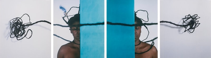 María Magdalena Campos-Pons, Nesting IV, 2000, Composition of 4, Polaroid Polacolor Pro 24 x 20 photograph, 24 x 20 inches each (24 x 20 inches each)