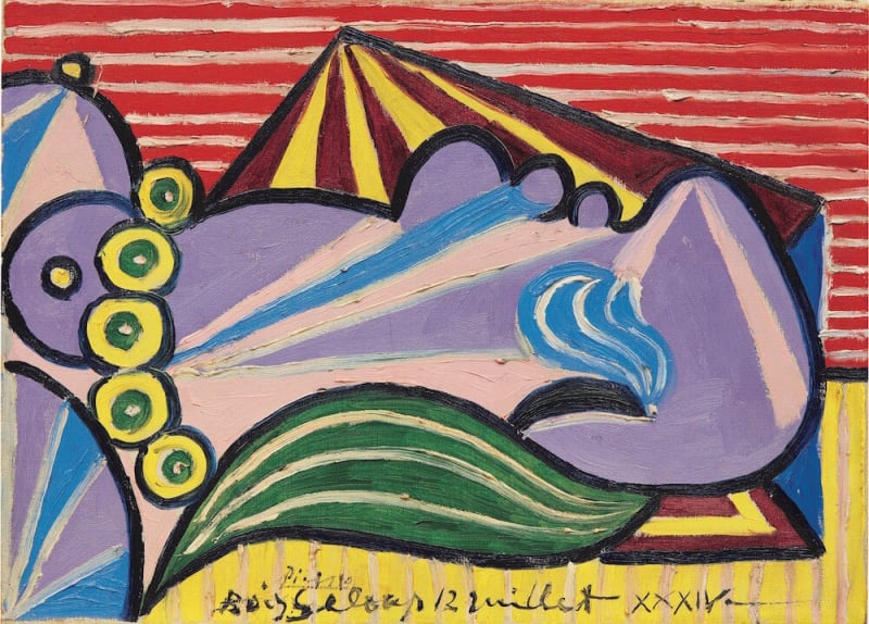 Pablo Picasso, Head of a Sleeping Woman (1934). Image courtesy of Sotheby’s.