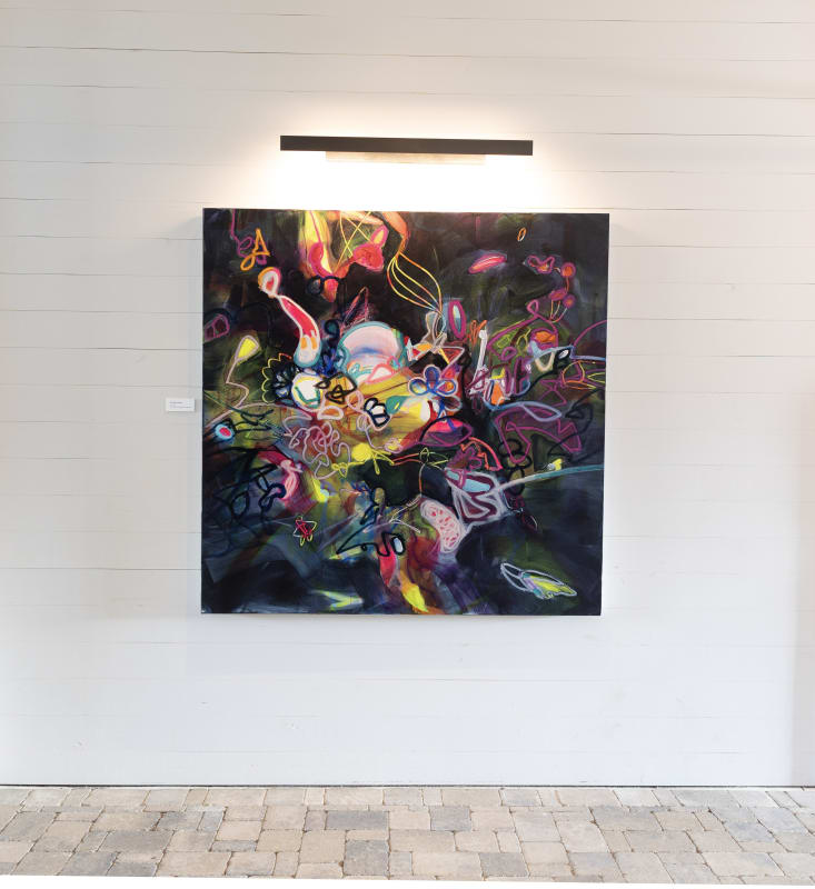 Fascination Street 60" x 60" oil, oil bar and acrylic on canvas