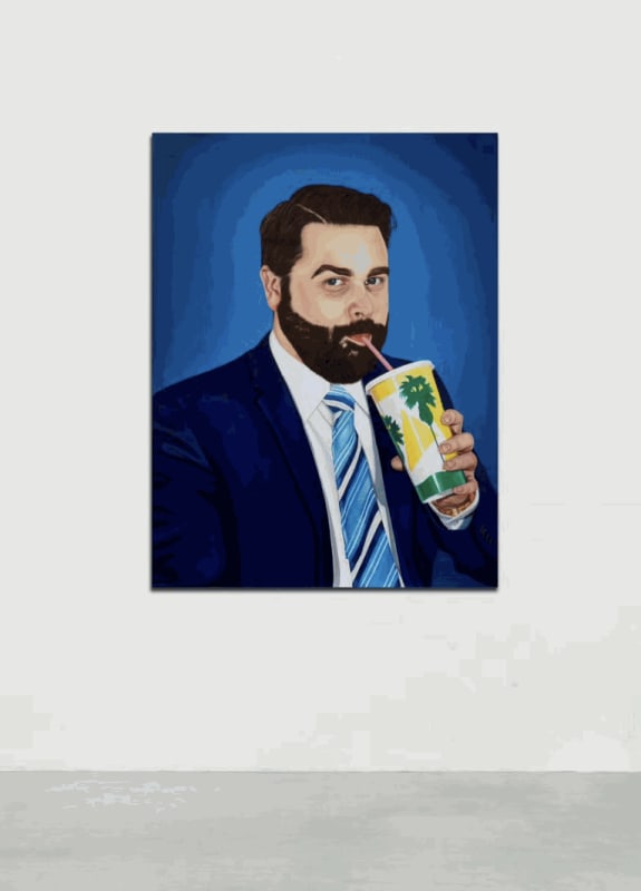 Donovan Christie, Bob's Your Uncle, 2023, oil on Linen 76cm x 102cm