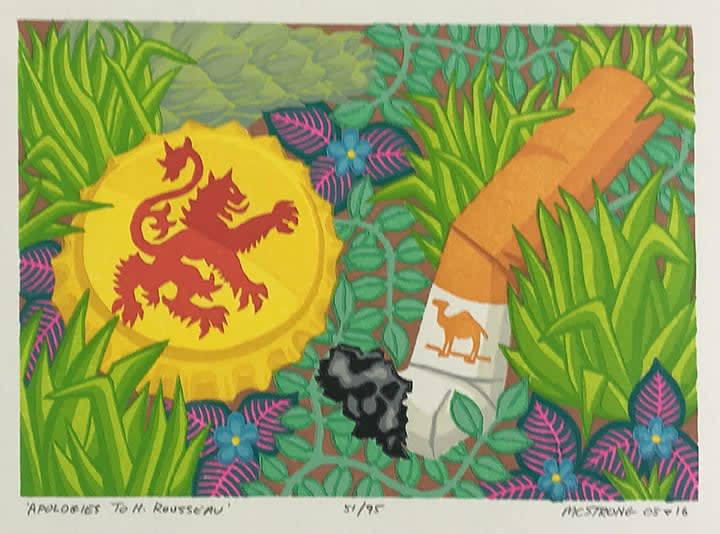 woodblock print by Mark Strong