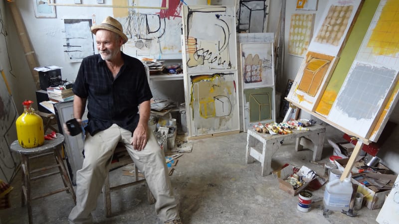portrait of Tom Dixon in his Taos studio