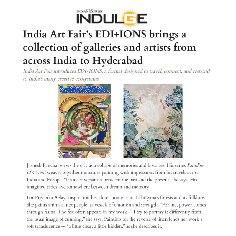 India Art Fair’s EDI+IONS brings a collection of galleries and artists from across India to Hyderabad, Indulge | Indian Express