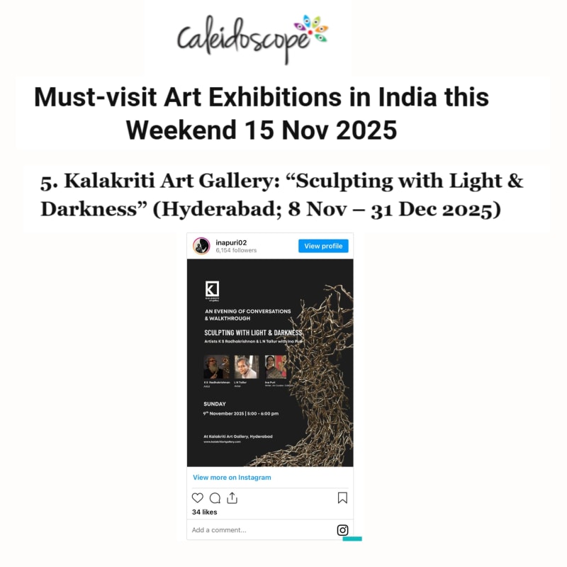 Must-visit Art Exhibitions in India this Weekend 15 Nov 2025, Caledioscope