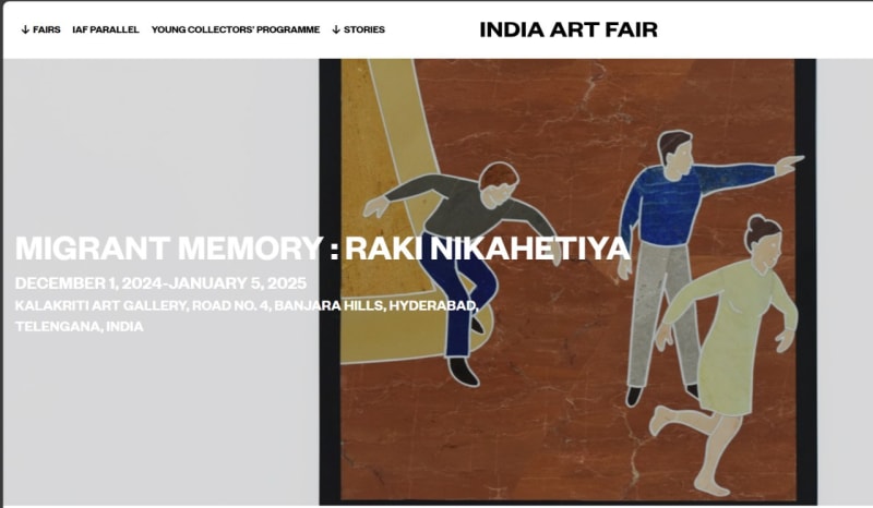 MIGRANT MEMORY : RAKI NIKAHETIYA, in the press, India Art Fair