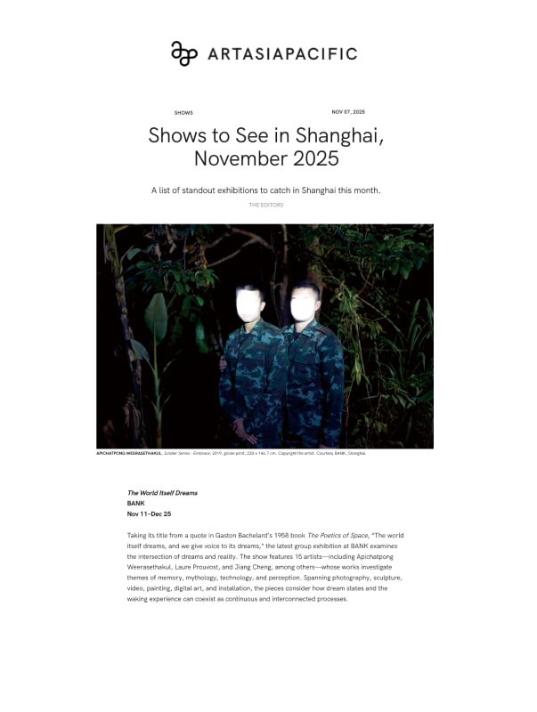 Shows to See in Shanghai, November 2025, ArtAsiaPacific