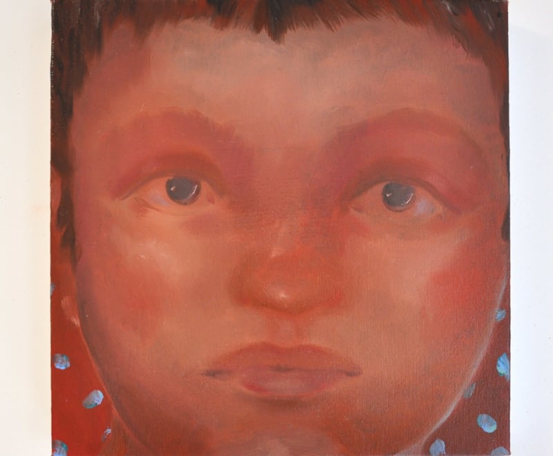 Lucrezia Abatzoglu, Fuska, Oil on canvas 30 x 30 cm, 2024