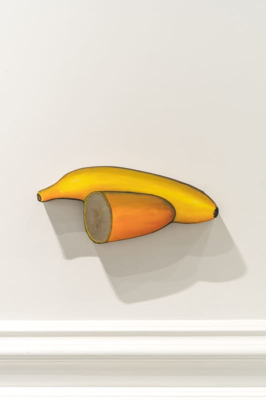 Marius Steiger, 'One and a Half Banana', Oil on linen, 32 x 15 cm, 2022
