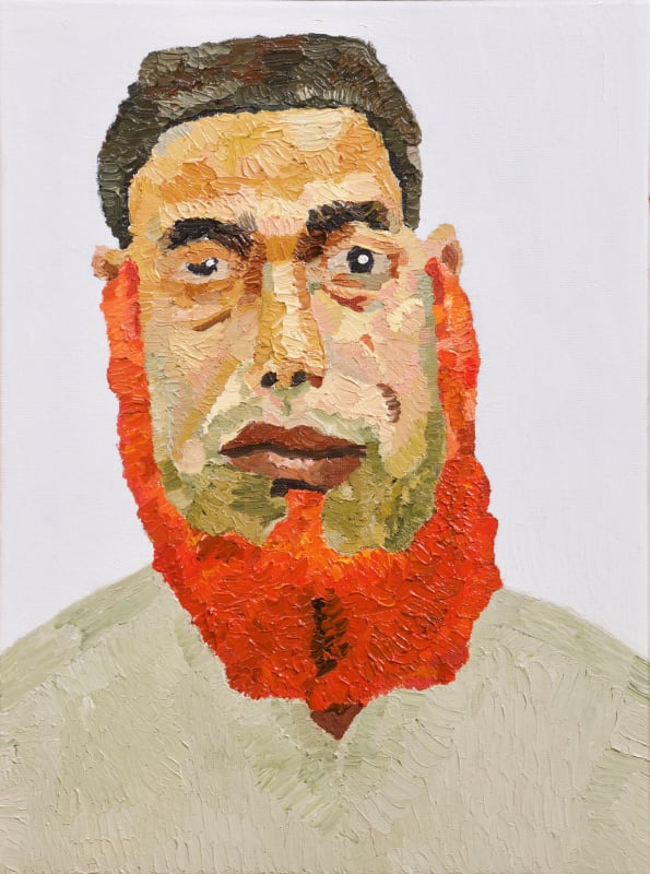 Charlie Gosling 'Sayed', acrylic on canvas 32 x 41.5 cm, 2021