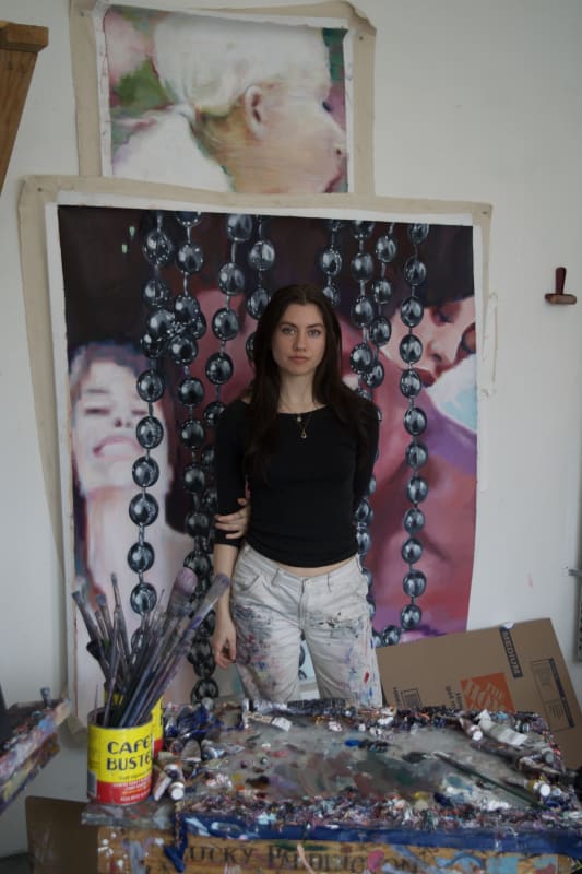 Lucy Luckovich in her studio. Photo courtesy of the artist.