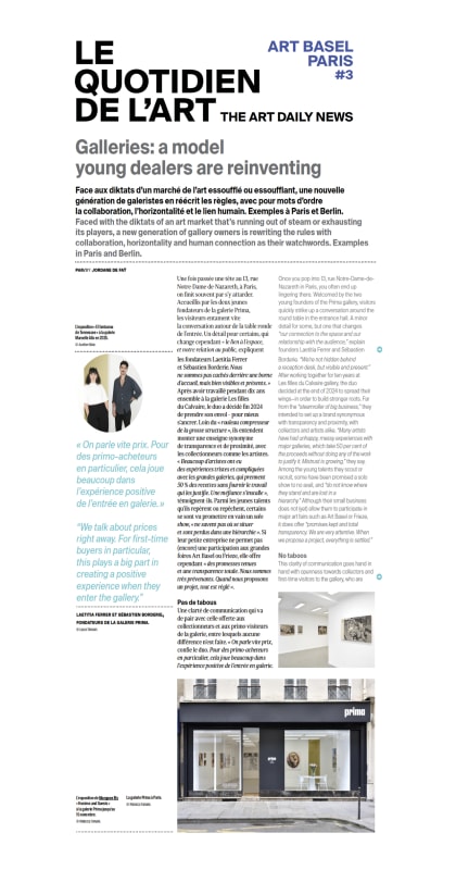 Galleries : a model young dealers are reinventing