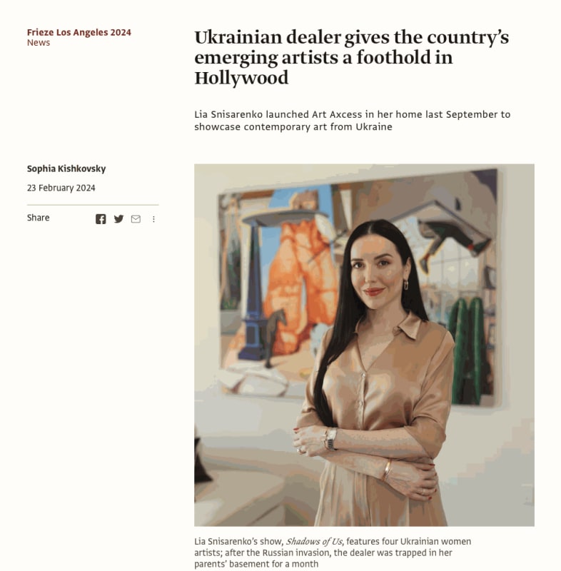 Ukrainian dealer gives the country’s emerging artists a foothold in Hollywood