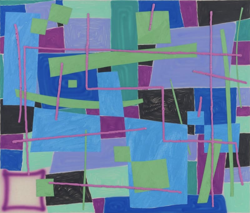 Trudy Benson, The End is Where We Start From, 2025 Acrylic and oil on canvas 30 x 40 in 76.2 x 101.6 cm