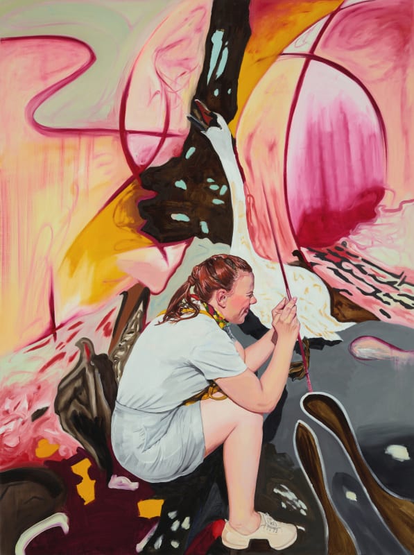 Deep Dive oil on linen 130 x 97cm 2023