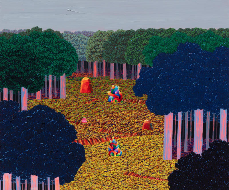 AHN DOOJIN There oil and acrylic on canvas 60.5 x 72.5cm 2020