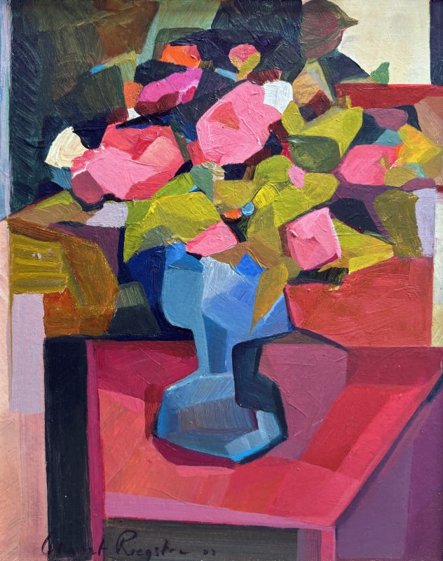 Brunet Riegstra, Stilleven met blauwe vaas