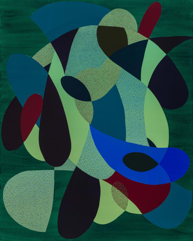 JJ Miyaoka-Pakola, "post gamble," 2021, acrylic on linen, 37 1/2 x 30 in / 95.25 x 76.2 cm