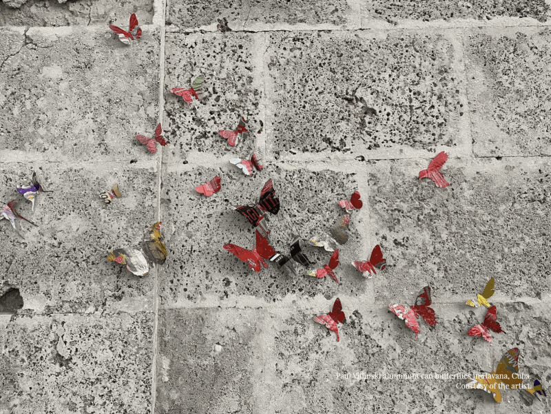 Paul Villinski creates 1,000 aluminum can butterflies for Havana Biennial