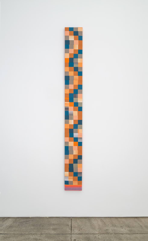 Paolo Arao, "Frottage," 2021, sewn canvas, cotton, hand-woven fibers, 84 x 9 x 1.25 inches. Photographer: Cary Whittier. Courtesy of David B. Smith Gallery, Denver, CO.