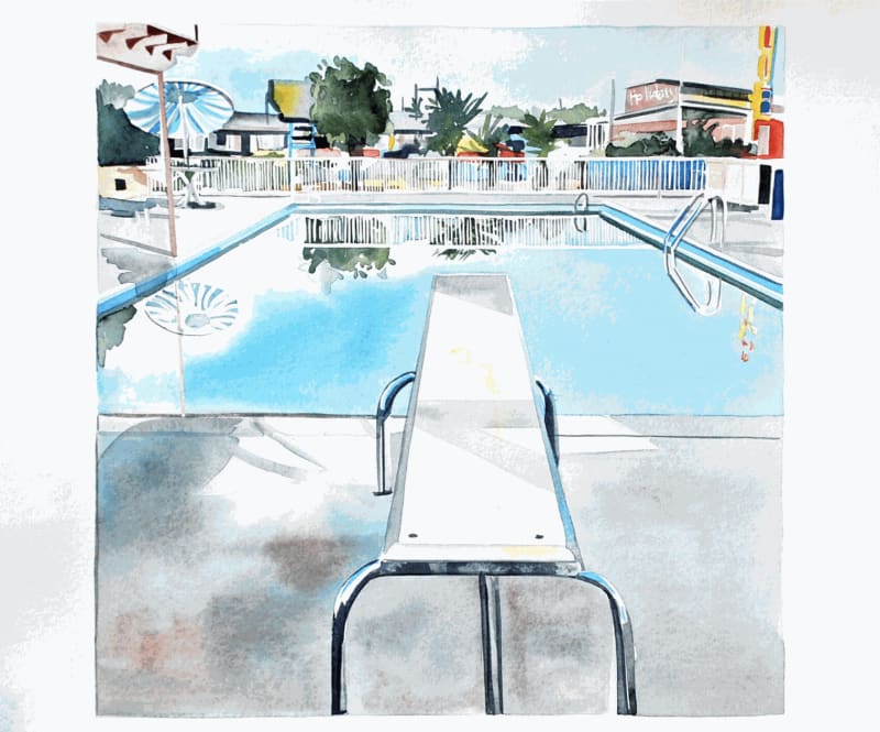 Amy Park, ‘Ed Ruscha’s Nine Swimming Pools and a Broken Glass,’ 2016. courtesy: collection of Beth Rudin deWoody.