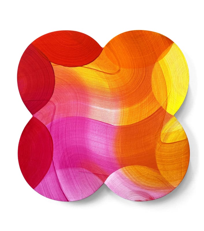 Emily Kiacz, "Sun Pool," 2020. Oil and acrylic on canvas over panel, 24 x 24 inches