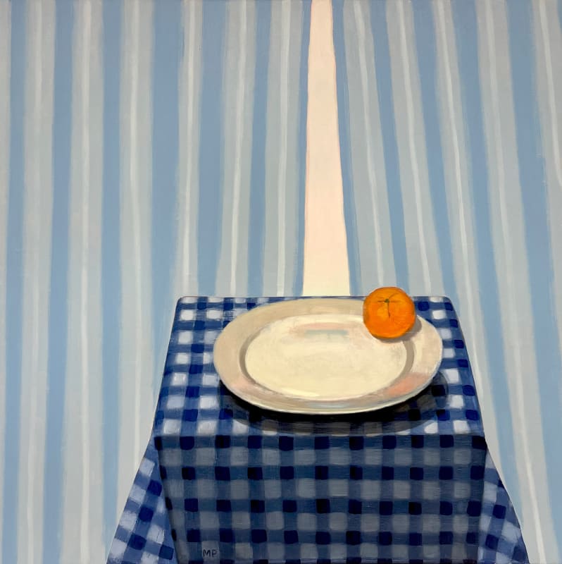 Mike Piggott, Orange And Blue, 2025, Oil on linen, 30 x 30 inches