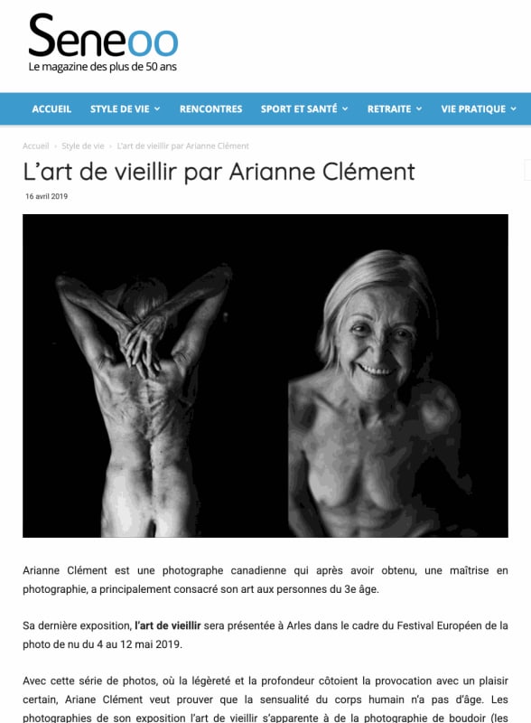 L’art de vieillir par Arianne Clément