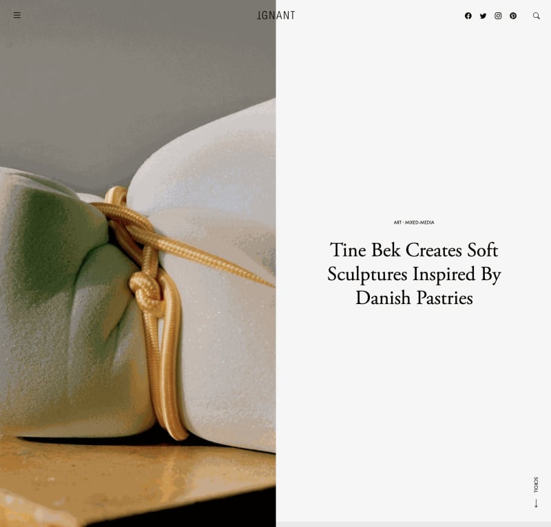 Tine Bek Creates Soft Sculptures Inspired By Danish Pastries