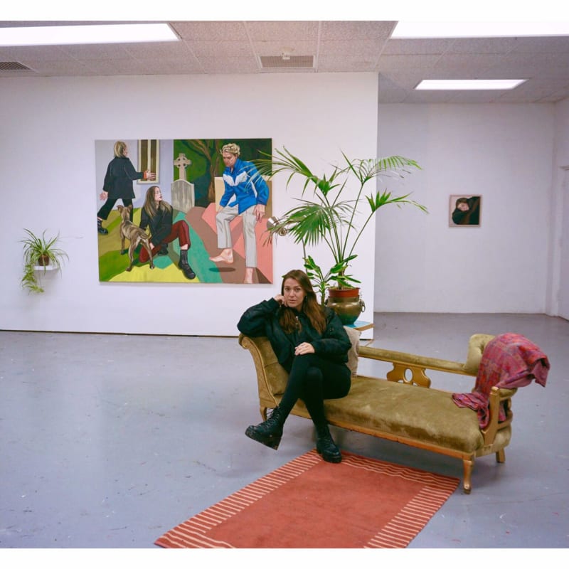 Ania Hobson and her painting "Churchyard" 2018