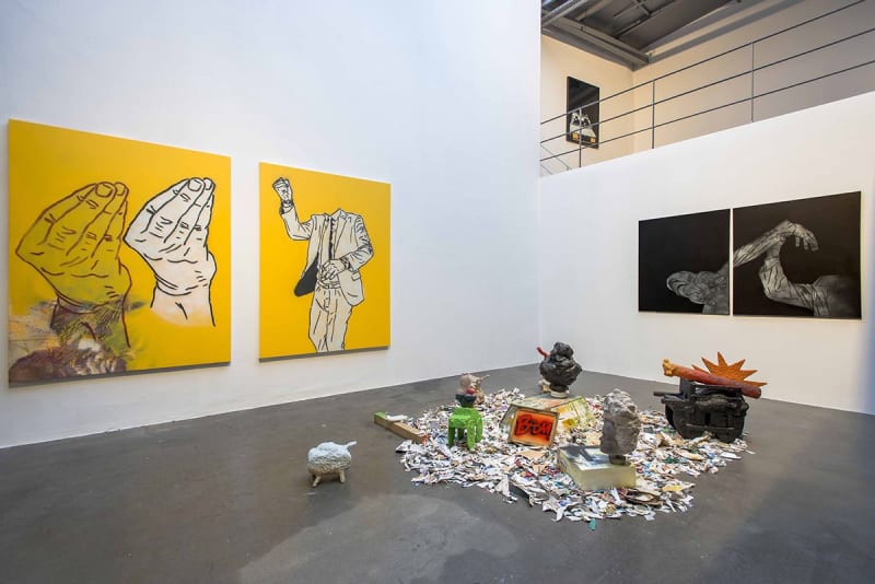 Installation view of Going Uphill, solo exhibition by Olcay Kuş, Art On Istanbul, 2017. Photo © Kayhan Kaygusuz, courtesy of the artist and Art On Istanbul.