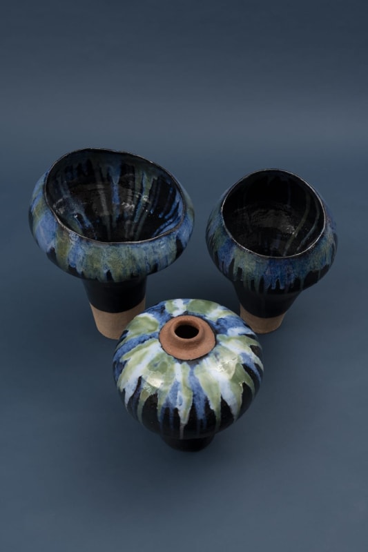 Glazed ceramic vases by Rose Schutzer-Weissman