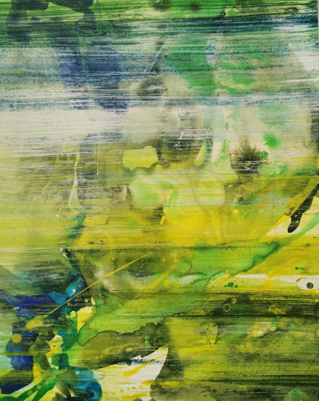 Squeeze, 2025 Acrylic, Watercolour, Ink and Medium on 350g watercolour paper 29 cm x 42 cm Original