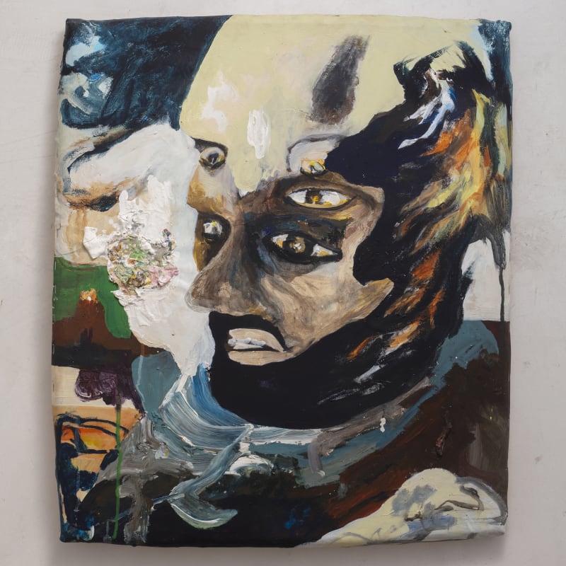 Miguel Andrade Valdez, Qam kan ki, 2023, mixed media on willow frame, 64 × 69 cm