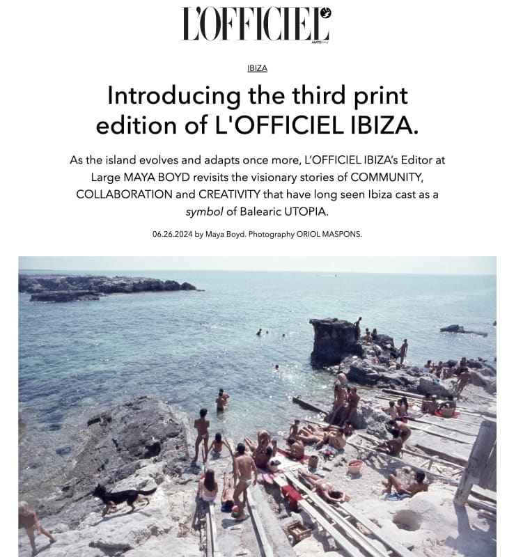 L'OFFICIEL IBIZA: Oriol Maspons Ibiza