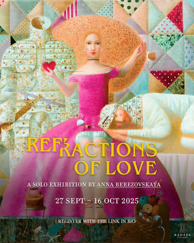 Painting featured: Lady of the Heart, 45h x 45w cm