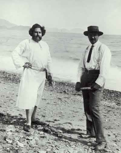 Aristarkh Lentulov (right) et l'artiste Maximilian Voloshin in Koktebel. 1909.