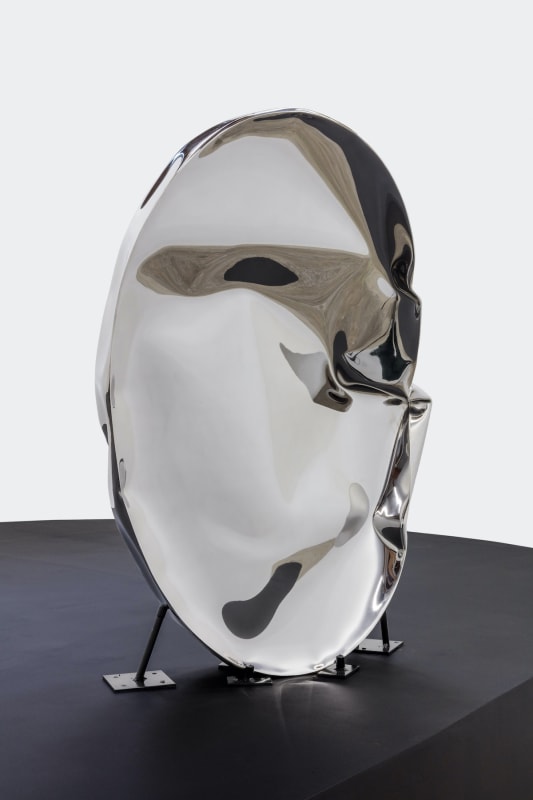 36°54.79'N • 7°48.79'W NO. 7, 2022, stainless steel 25 x 25 1/2 x 8 in (63.5 x 64.8 x 20.3 cm)