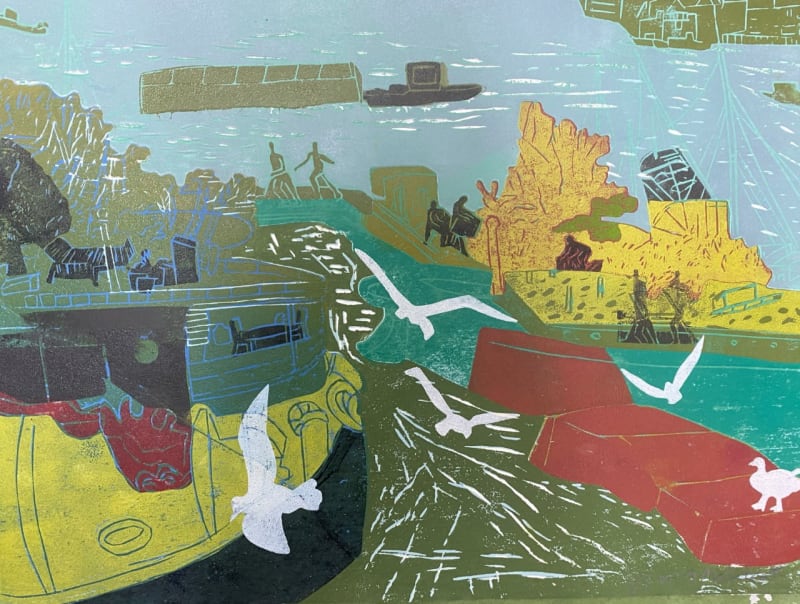 Gail Mallatratt ARE, 'Birds Over Mooring'