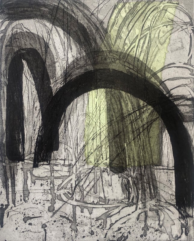 Sandra Daniels, 'Power Fountains', Chine collé aquatint sugar lift