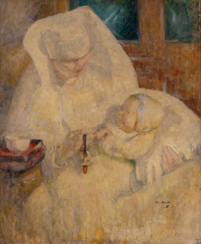Julia Beatrice How, Nurse and Baby